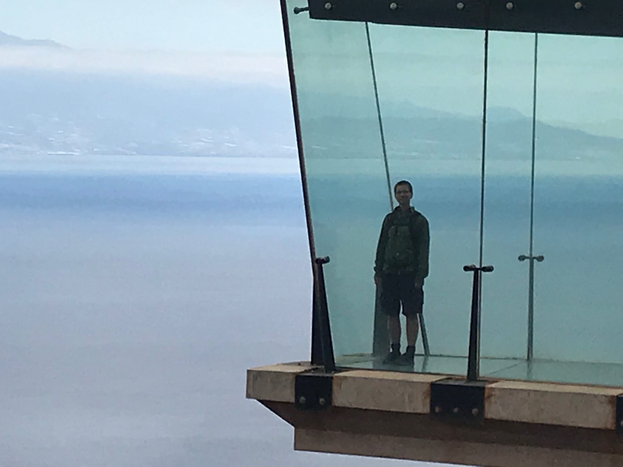 Mirador de Abrante utsiktspunkt av glas på La Gomera